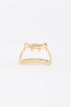 3pcs Gold Small Cat Shaped Cut-Out Hair Clip