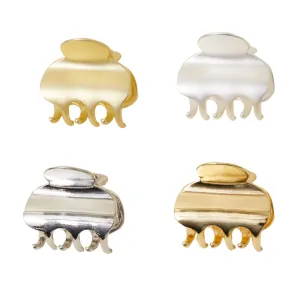 Accessorize London Women's Multi Matte And Shiny Claw Clips Pack of Four