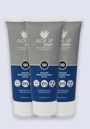 Aloe Up Sport Sun Lotion SPF 50 90ml - 3 Pack Saver