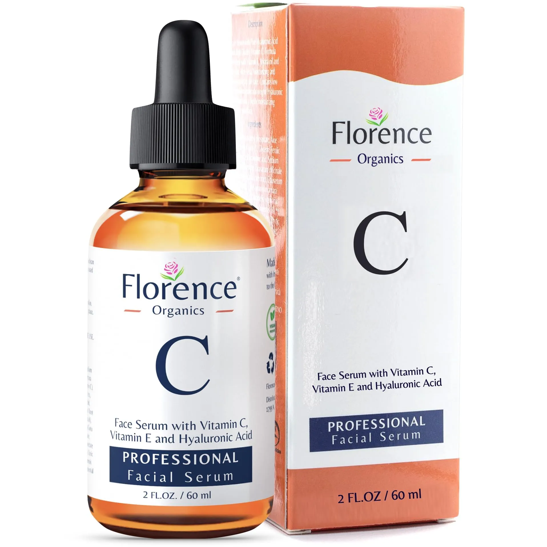 Big 2 Fl Oz. Vitamin C Face Serum. Anti Aging Dark Spot Remover Facial Serum. All-in-One Brightening Vitamin C, Niacinamide, Hyaluronic Acid & Vit E Skin Care Serum for Eye Area, Fine Lines & Wrinkles