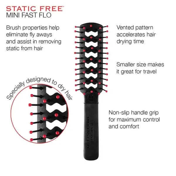 Cricket Static Free Mini Fast Flo Vent Brush