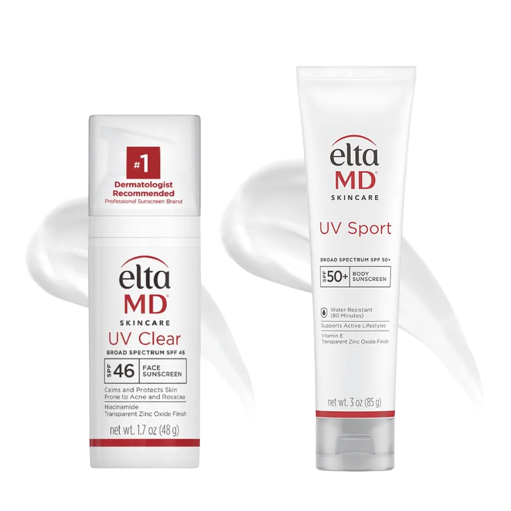 EltaMD Face and Body DUO - UV Clear Untinted SPF 46   UV Sport SPF 50  ($74 Value)