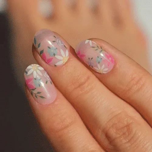 Gel Nail Strip ★ Flower Bouquet