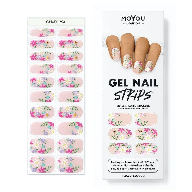 Gel Nail Strip ★ Flower Bouquet