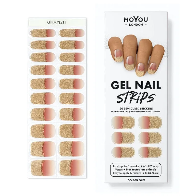 Gel Nail Strip ★ Golden Gate