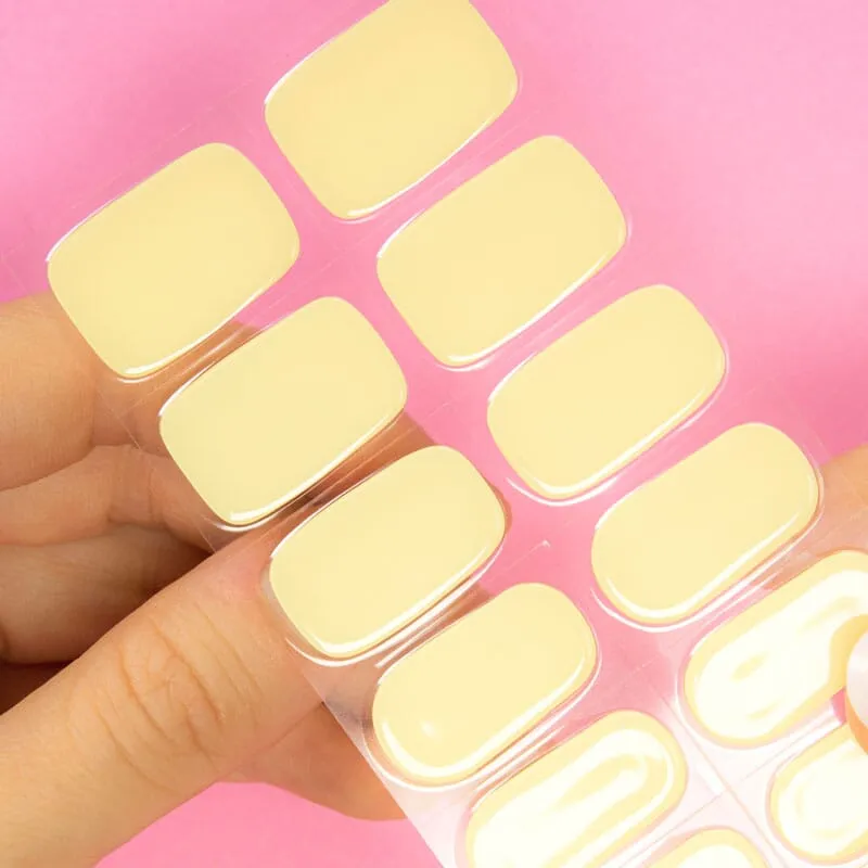 Gel Nail Strip ★ Yellow Macaroon