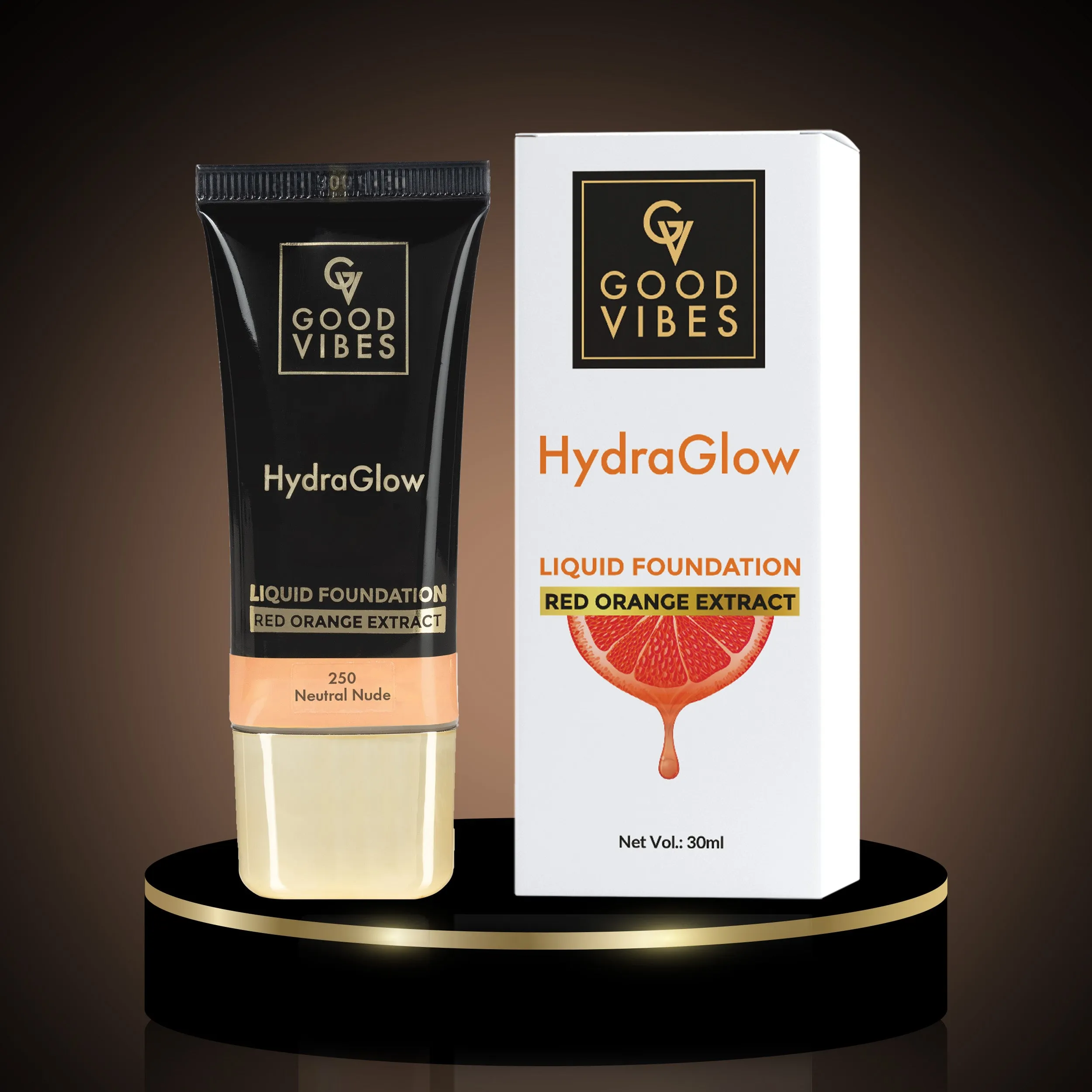 Good Vibes HydraGlow Liquid Foundation (30ml)- 250 Neutral Nude