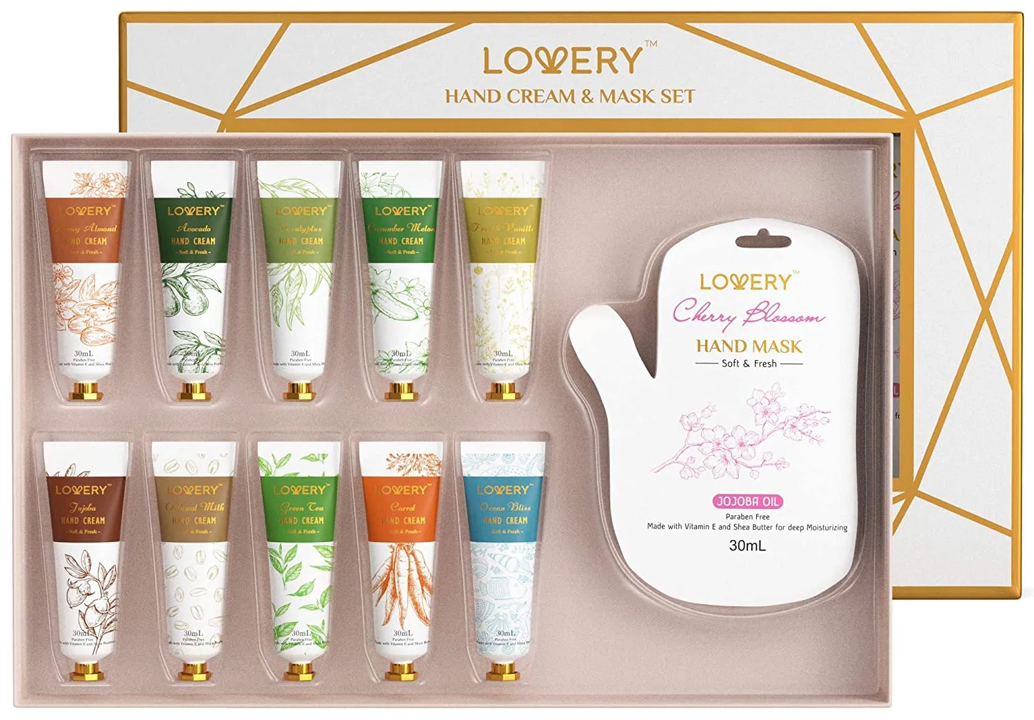 Hand Cream and Hand Mask Gift Set - 16Pc Lotions