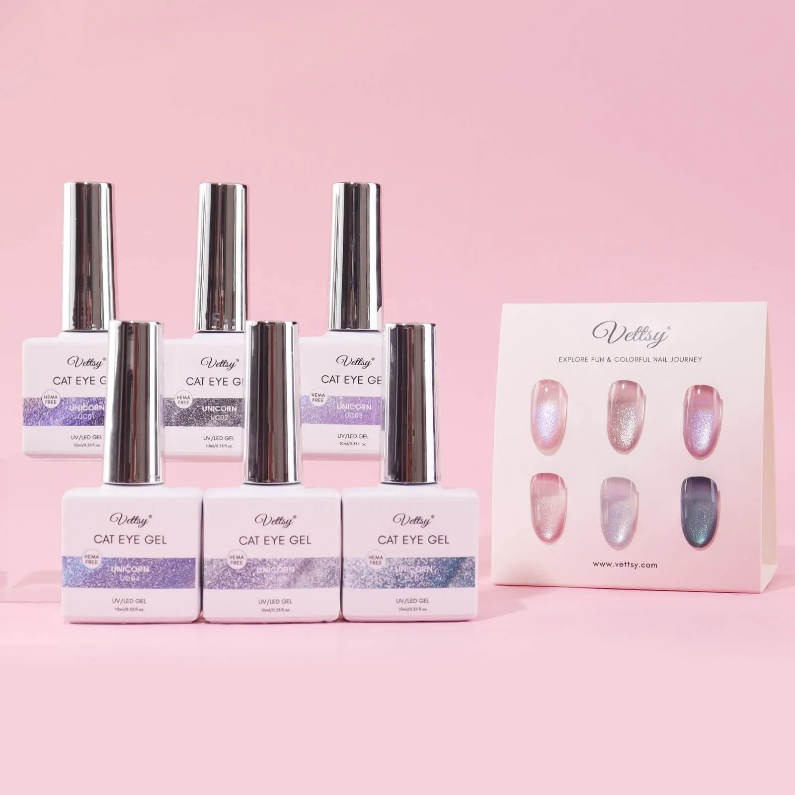 Hema-Free Cat Eye Gel Set-Unicorn