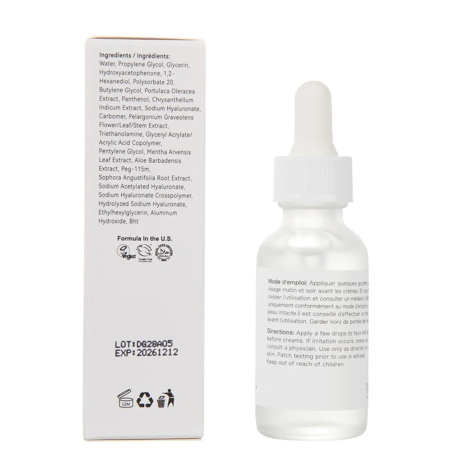 Hyaluronic Acid 2%   B5 Facial Serum, 30ML Hyaluronic Acid Serum for Face, 1 Floz Hyaluronic Acid Serum, Hyaluronic Acid and Vitamin B5, Moisturizing.