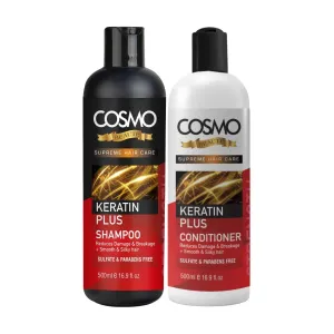 KERATIN PLUS 480ML SHAMPOO & CONDITIONER - 2 PIECES SET