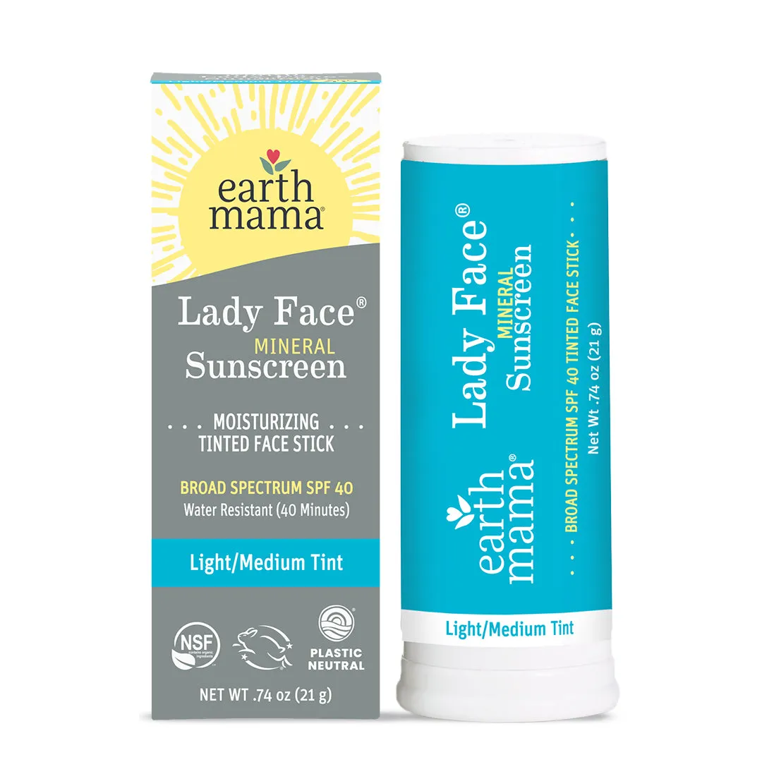 Lady Face® Tinted Mineral Sunscreen Face Stick SPF 40