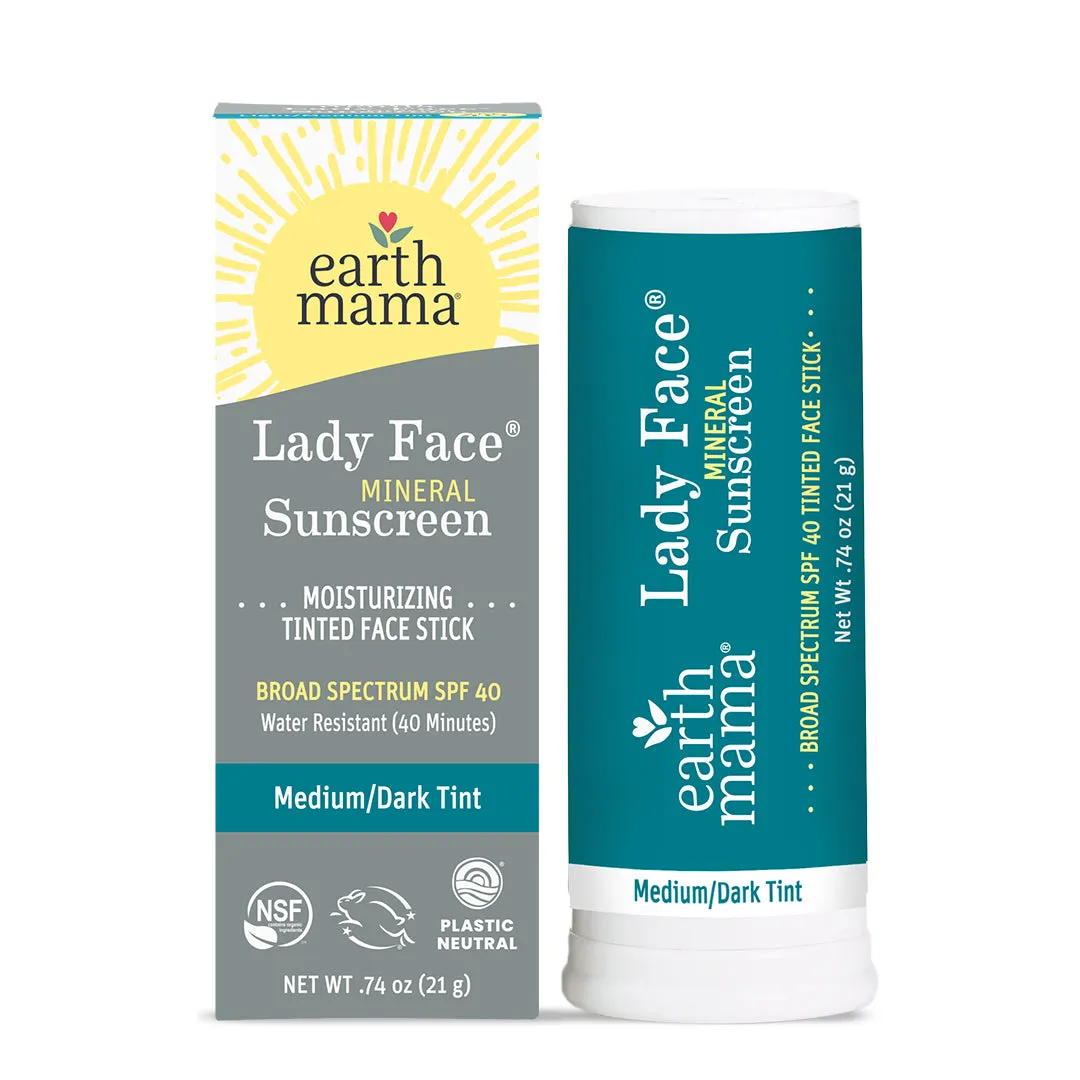 Lady Face® Tinted Mineral Sunscreen Face Stick SPF 40