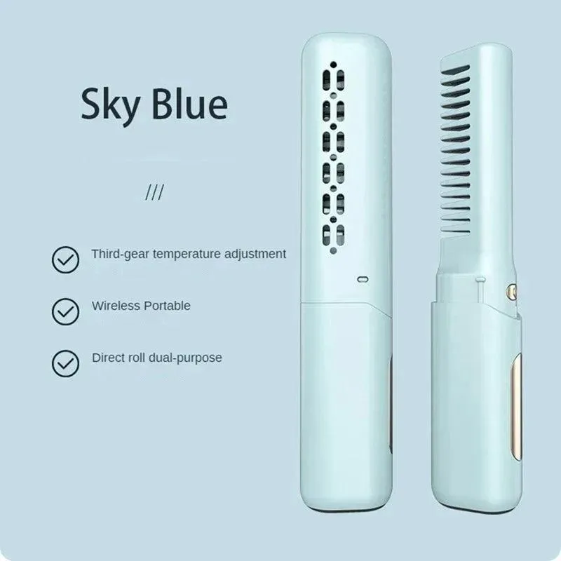 Mini Hair Straightener Professional Quick Heated Electric Hot Comb