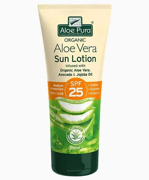 Optima Aloe Pura Organic Aloe Vera Sun Lotion SPF 25