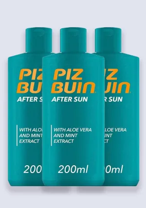 Piz Buin After Sun With Aloe Vera And Mint 200ml - 3 Pack Saver