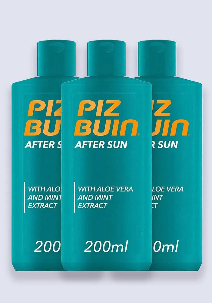 Piz Buin After Sun With Aloe Vera And Mint 200ml - 3 Pack Saver