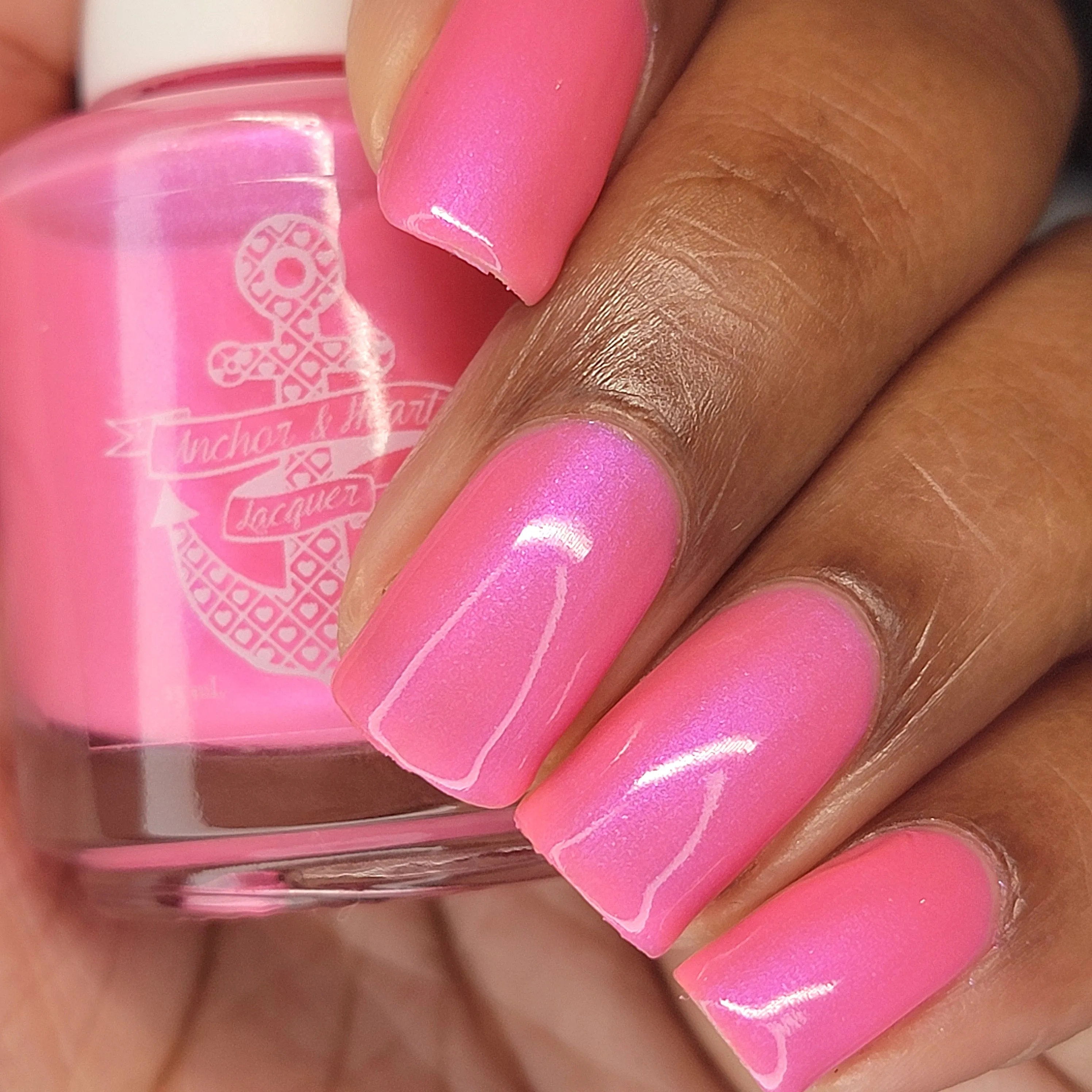 Pretty Fly - light pink shimmer nail polish