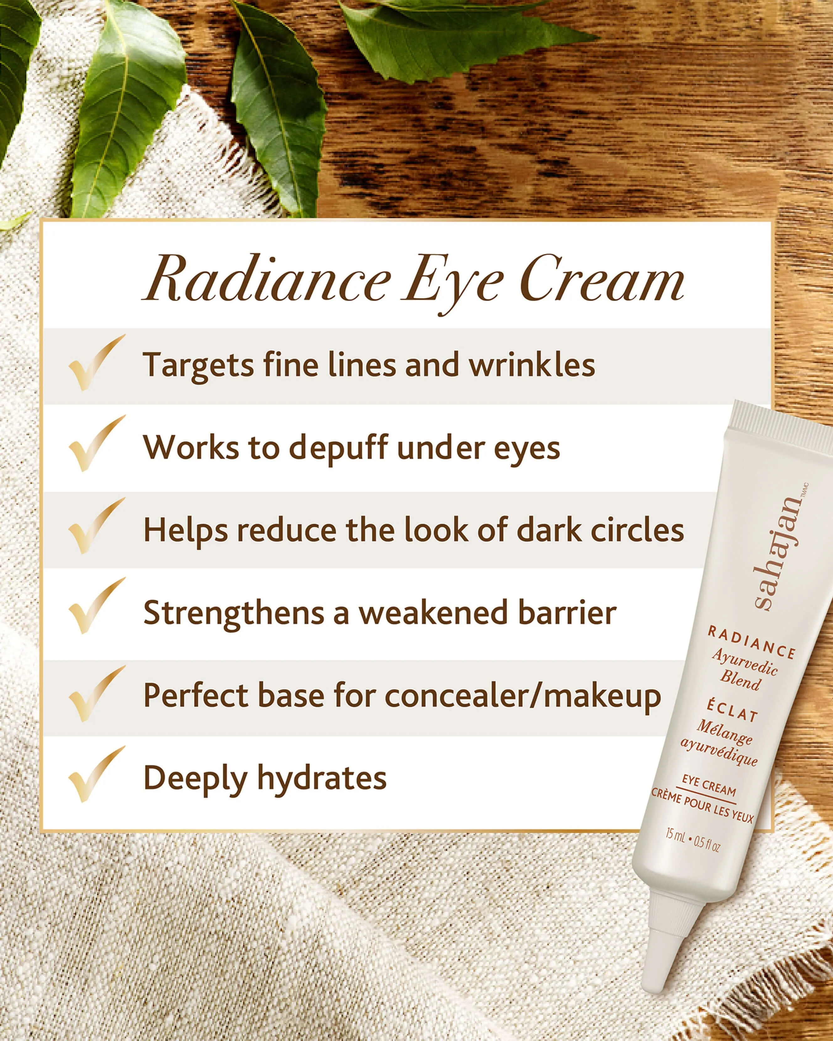 Radiance Eye Cream with Niacinamide, Vitamin C & Adaptogens