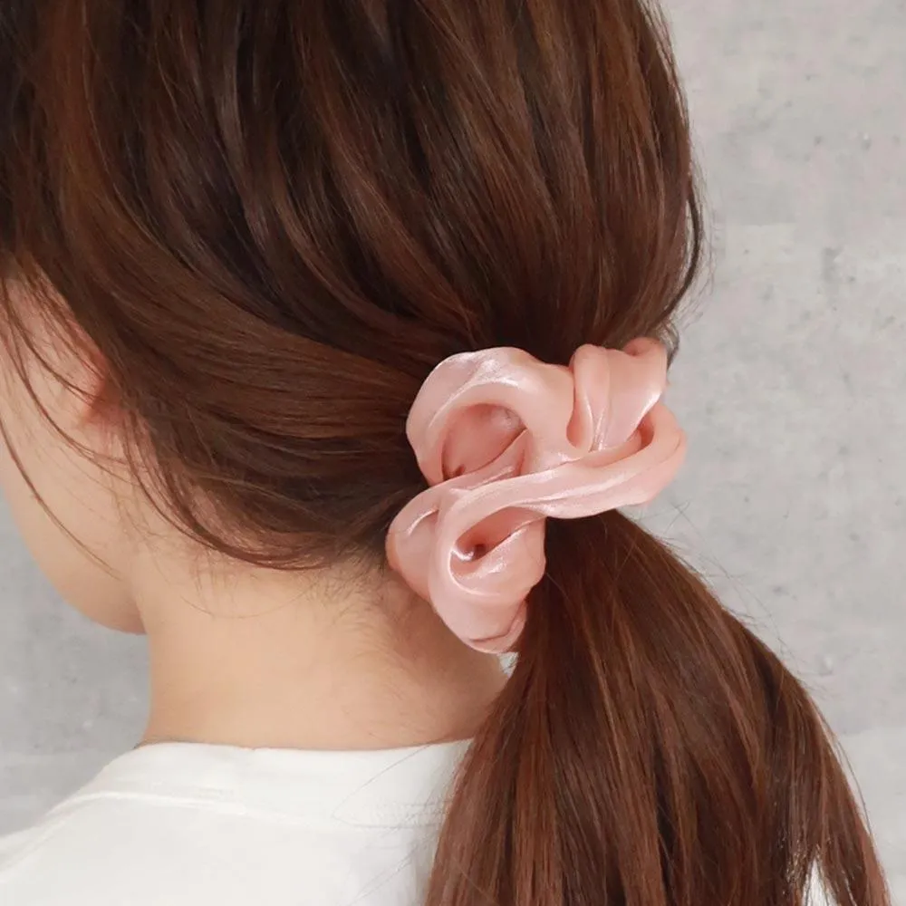 Solid Color Shiny Hair Scrunchie