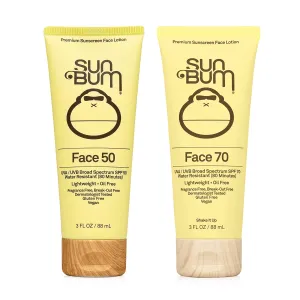 SPF 50 Sunscreen Face Lotion, Vegan and Reef Friendly, Fragrance-Free Moisturizing UVA/UVB