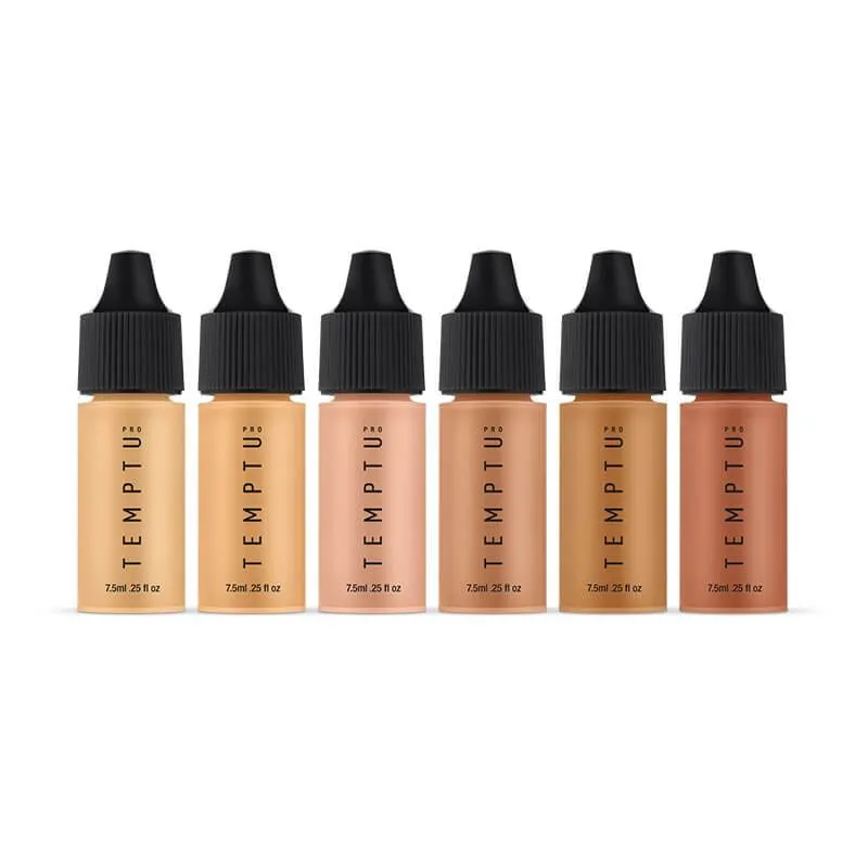 Temptu Perfect Canvas Hydra Lock Airbrush Foundation 6-pack Medium/Tan