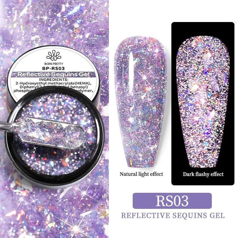 Varnish Top Coat Glitter Gel