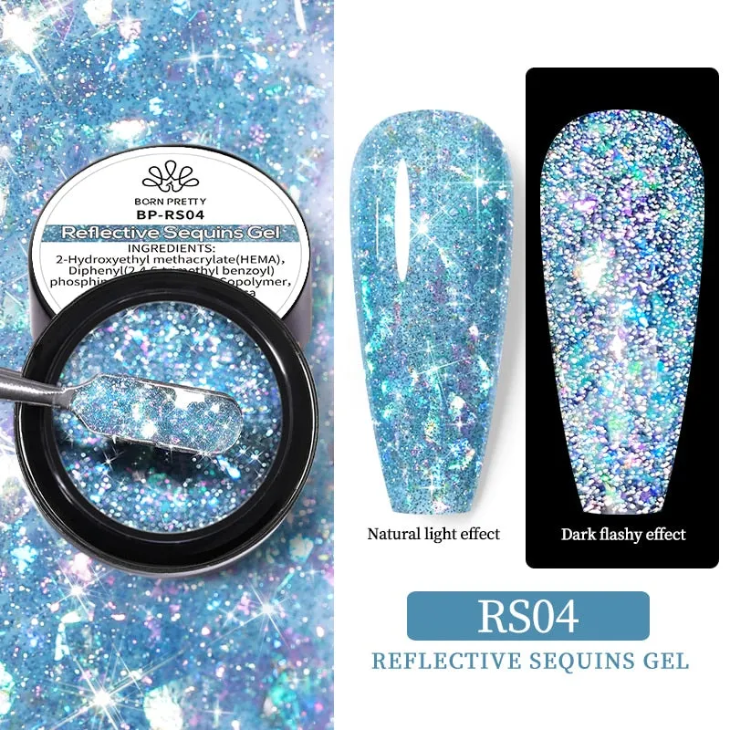 Varnish Top Coat Glitter Gel